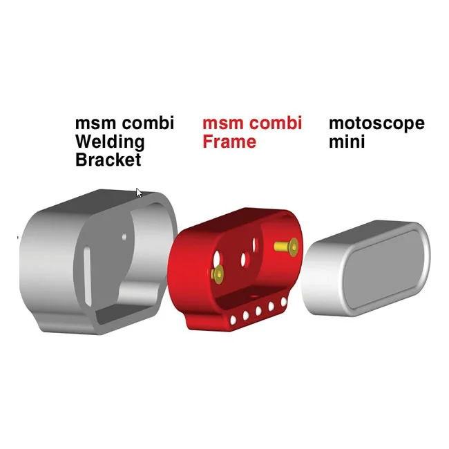 Motogadget MSM Combi Frame with indicator lights. Polished