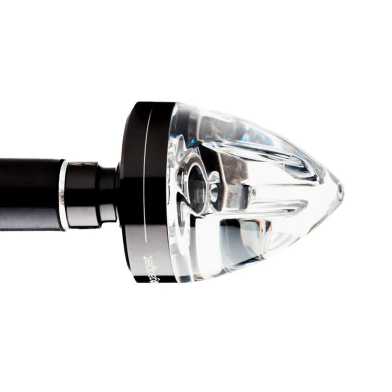 Motogadget Mo.blaze cone in-bar turn signals. Polished