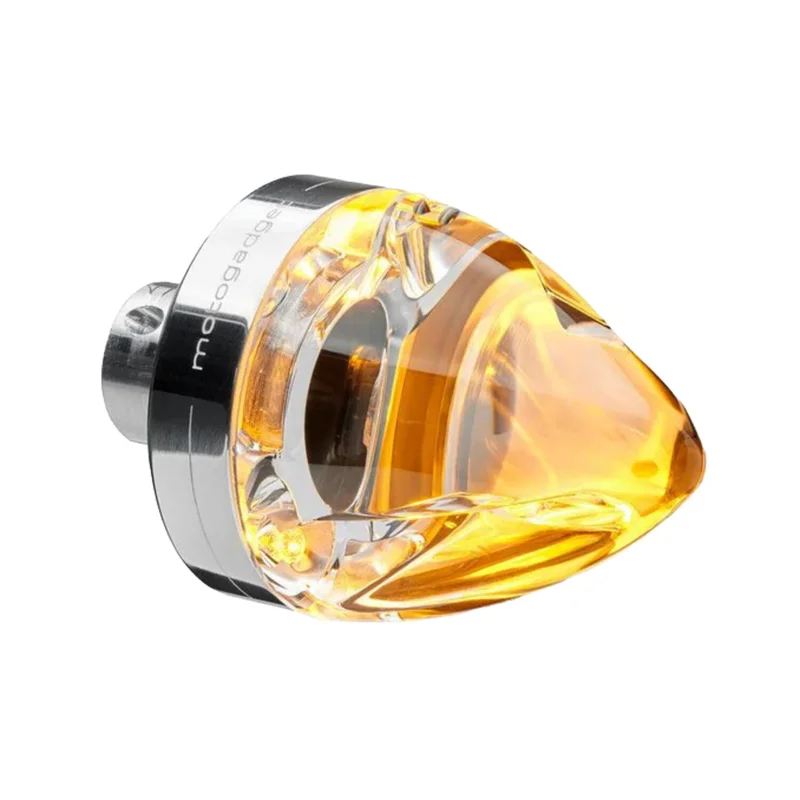 Motogadget Mo.blaze cone in-bar turn signals. Polished