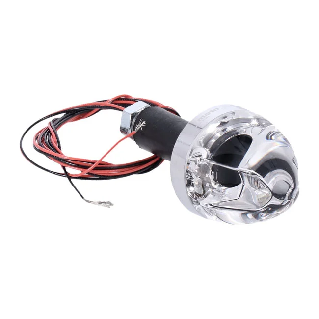 Motogadget Mo.blaze cone in-bar turn signals. Polished