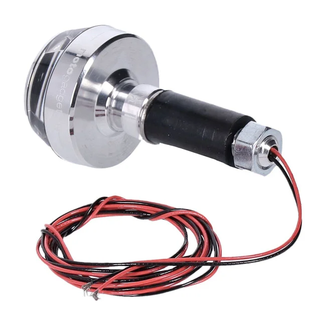 Motogadget Mo.blaze disc LED turn signal. Polished, left