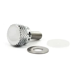 MCS Thumb screw kit for seat. Grooved. Chrome