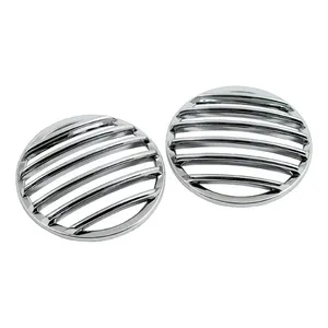 MCS FL turn signal lens grill. Chrome