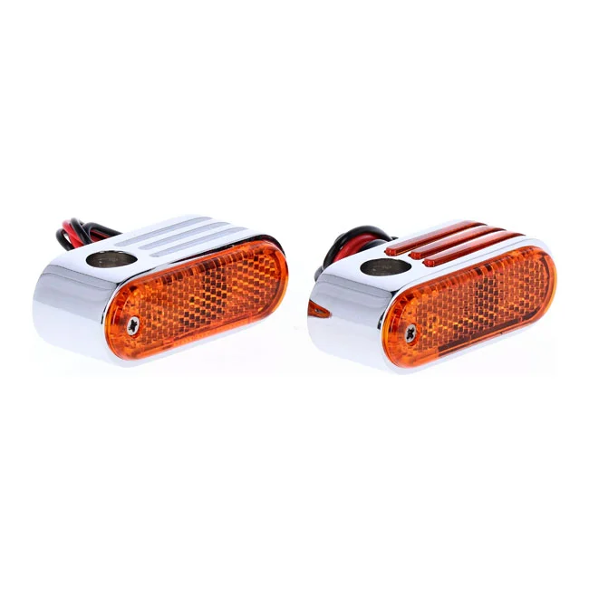 MCS Lango side lighters, turn signals. Chrome - 930696