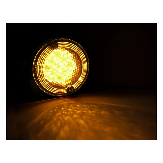 MCS 86-up style FL LED turn signals. Rear. gloss black - 930703