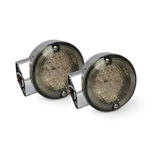 MCS 86-up style FL LED turn signals. Rear. Chrome
