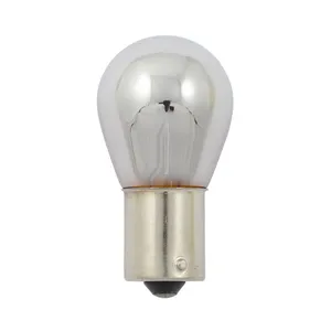 MCS Light bulb #1156. 12v 21w. Amber glass/chrome