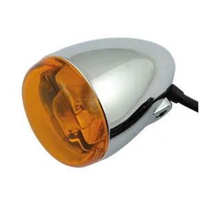 Chris Products Chris, bullet turn signal. Chrome. Amber lens. Front