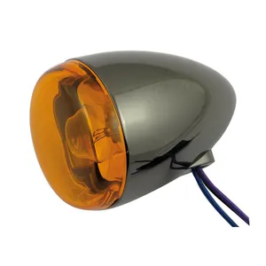 Chris Products Chris, bullet turn signal. Black nickel. Amber lens