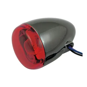 Chris Products Chris, bullet turn signal. Black nickel. Red lens