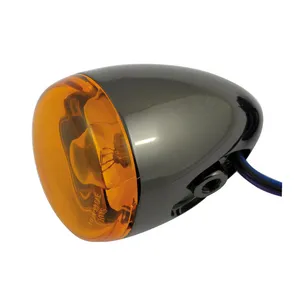 Chris Products Chris, bullet turn signal. Black nickel. Amber lens