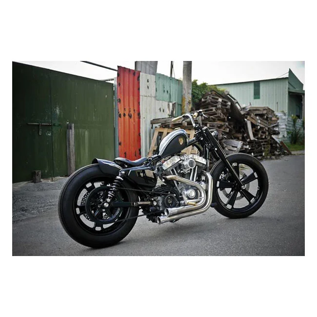 Rough Crafts Crafts, ''Bobbed'' rear fiberglass fender kit. Black