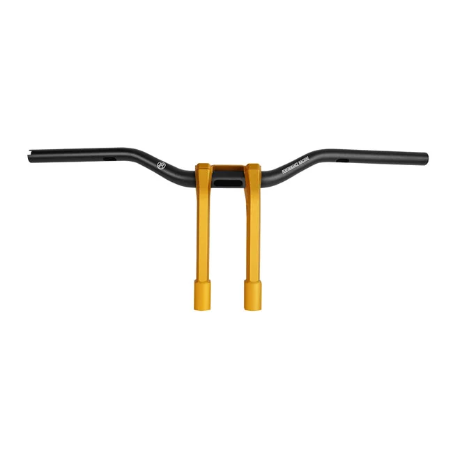 Performance Machine PM, 1-1/4" Phatbar & 12" riser kit. Gold Ops