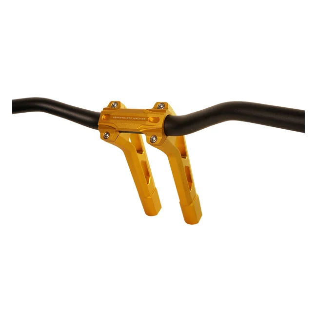 Performance Machine PM, 1-1/4" Phatbar & 12" riser kit. Gold Ops