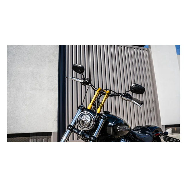 Performance Machine PM, 1-1/4" Phatbar & 12" riser kit. Gold Ops