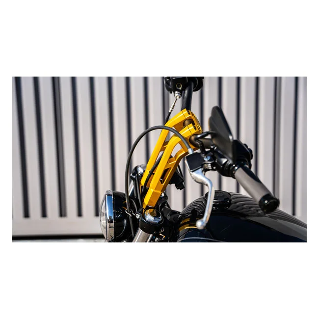 Performance Machine PM, 1-1/4" Phatbar & 12" riser kit. Gold Ops