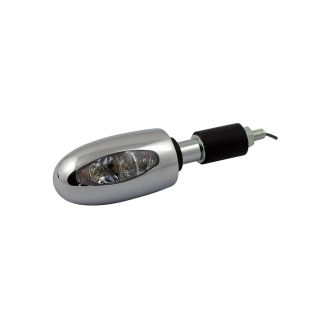 Kellermann BL 1000 LED turn signal. Clear. Chrome brass