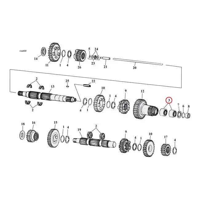 MCS Needle bearing, mainshaft 5th gear - 35051-89A
