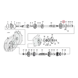 MCS Thrust washer, transmission mainshaft, right side .090"