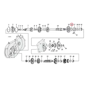 MCS Thrust washer, transmission mainshaft, right side .116"