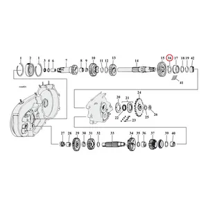 MCS Thrust washer, transmission mainshaft, right side .0905"
