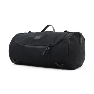 Longride LongRide, roll bag waxed cotton wide. Black wax