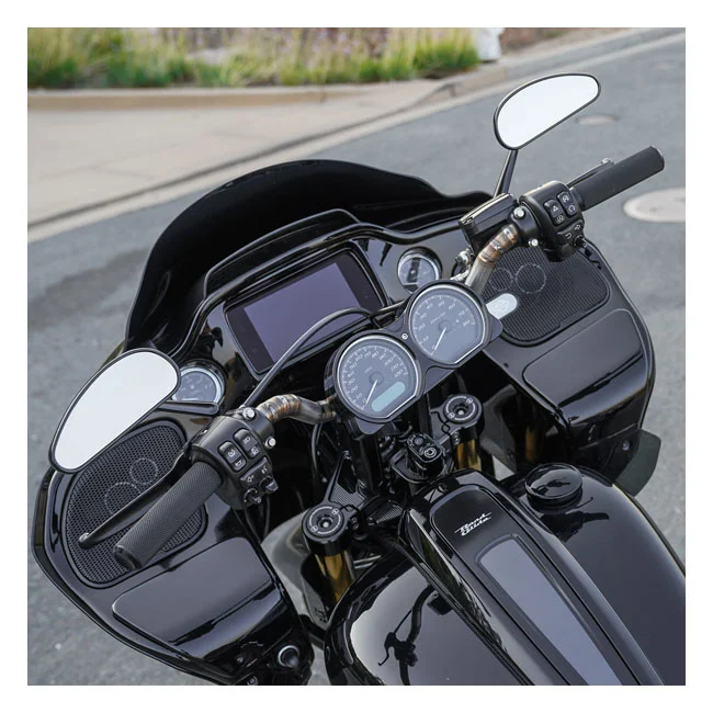 Arlen Ness Ness, Downdraft forged mirror set. All black
