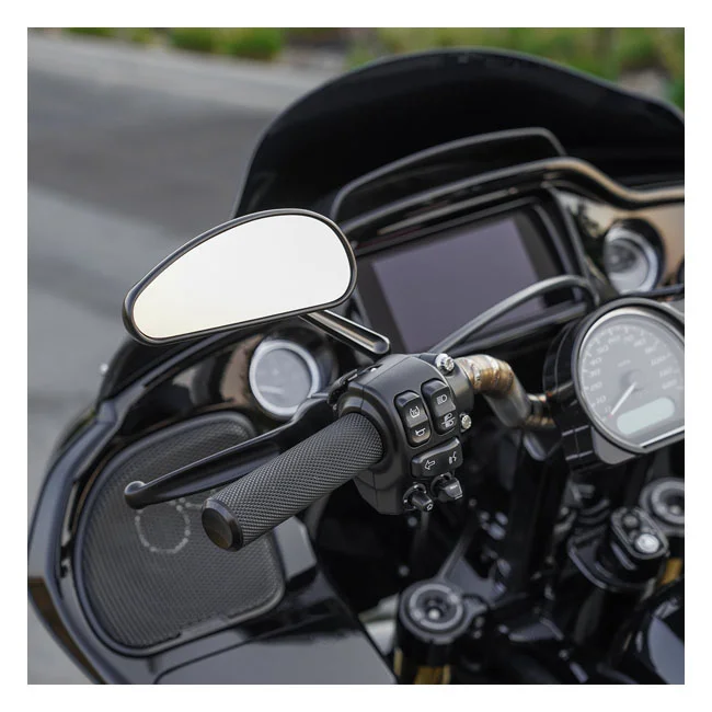 Arlen Ness Ness, Downdraft forged mirror set. All black