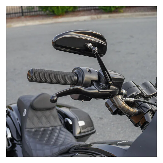 Arlen Ness Ness, Downdraft forged mirror set. All black