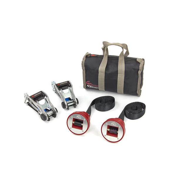 Acebikes CapStrap BMW open axle tie-down system