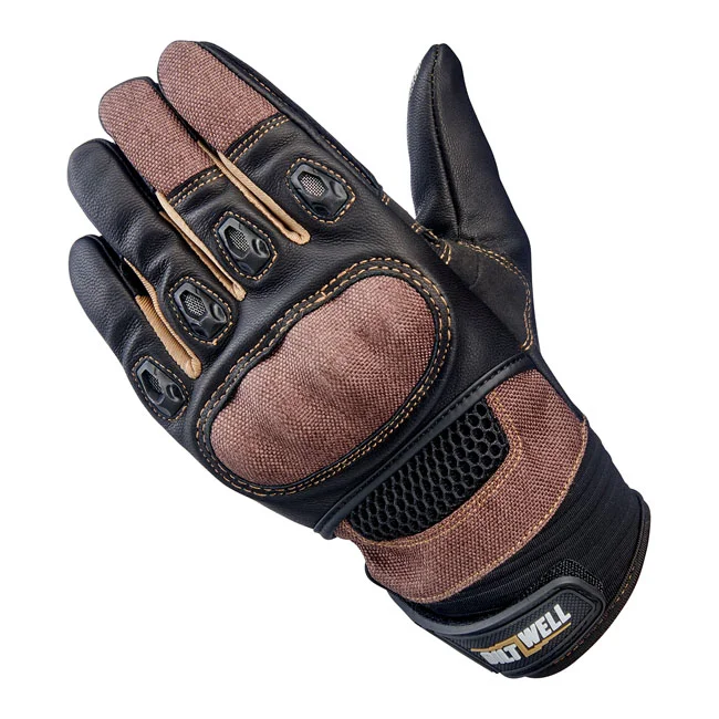 Biltwell Bridgeport gloves chocolate/black