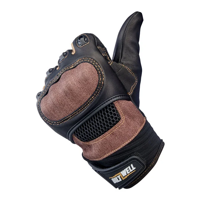 Biltwell Bridgeport gloves chocolate/black