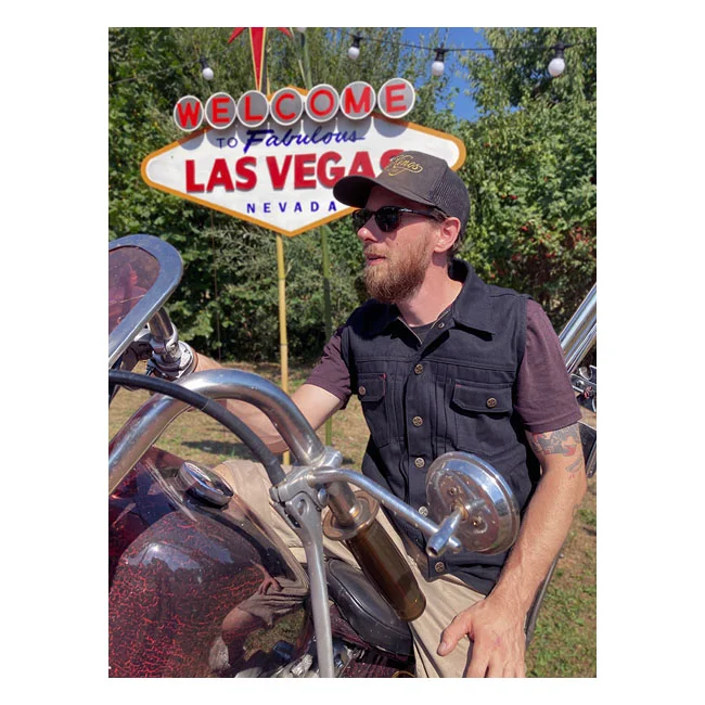 13 and a half company 1/2 Rain Splitter denim vest black