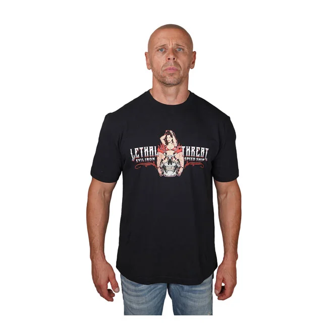 Lethal Threat Threat Evil Iron speed shop T-shirt black