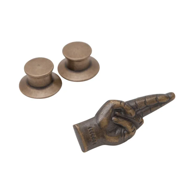 Loser Machine Company Machine LMC good luck pin anitque brass