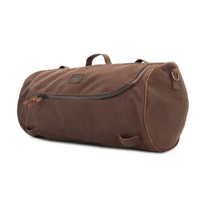 Longride LongRide, roll bag waxed cotton wide. Brown wax