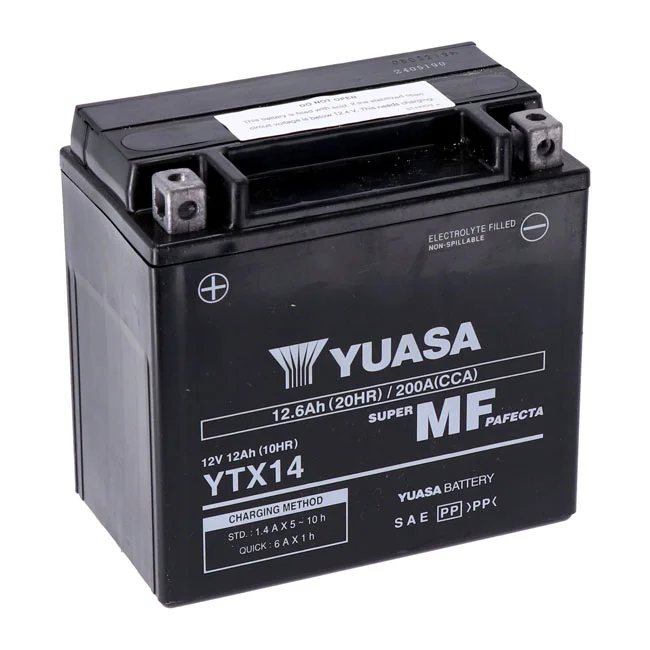 Yuasa AGM battery, YTX14-WC