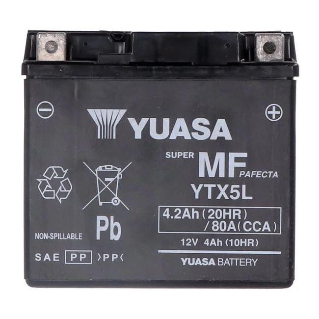 Yuasa AGM battery, YTX5L-WC