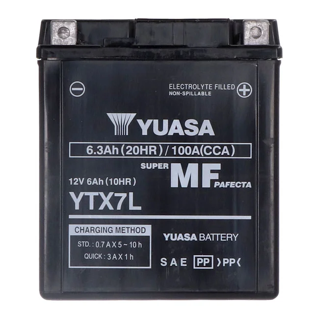 Yuasa AGM battery, YTX7L-WC