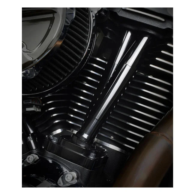 Jims M8 low profile tappet and pushrod cover kit. Black