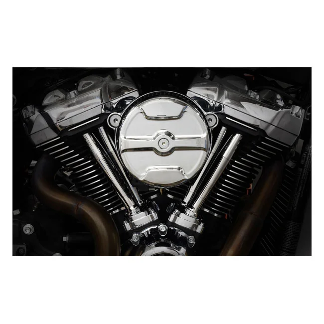 Jims M8 low profile tappet and pushrod cover kit. Chrome
