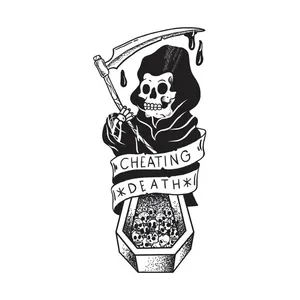 Down-n-Out Down-n-Out Cheating Death reaper sticker