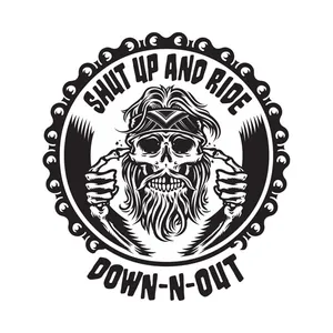 Down-n-Out Down-n-Out Shut up and ride sticker