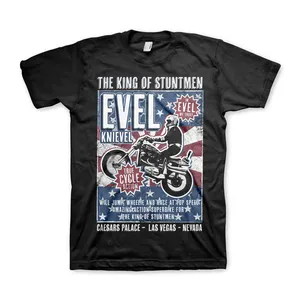 Evel Knievel Evel Knievel Poster T-shirt black