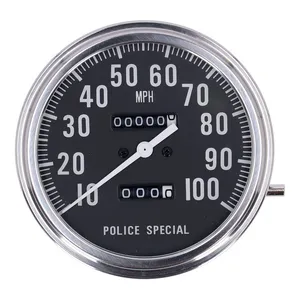 MCS FL speedometer, ''Police face'', black. 2:1 mph