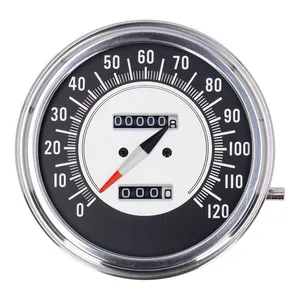 MCS FL speedometer, ''68-72 face'', black/silver. 1:1 mph