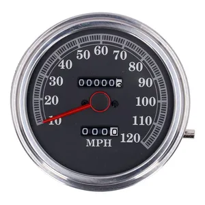 MCS FL speedometer, ''85-up face'', black. 2:1 mph