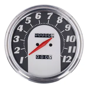 MCS FL speedometer, ''62-67 face'', black/silver. 2.24:1 mph