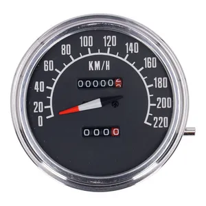 MCS FL speedometer, ''74-84 face'', black. 2:1 kmh