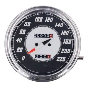 MCS FL speedometer, ''46-47 face'', silver/black. 2:1 kmh